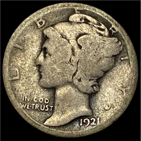 1921-D Silver Mercury Dime NICELY CIRCULATED