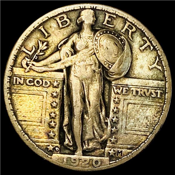 1920-D Standing Liberty Quarter LIGHTLY CIRCULATED