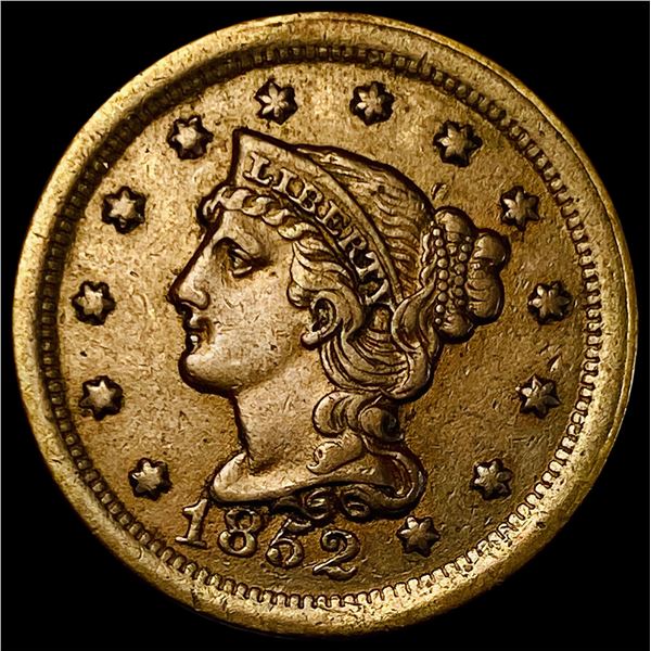 1852 Braided Hair Large Cent NEARLY UNCIRCULATED