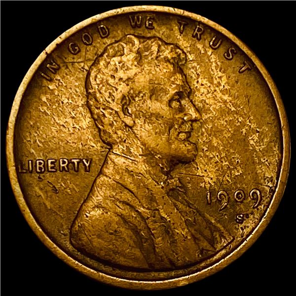 1909-S Lincoln Wheat Cent NEARLY UNCIRCULATED