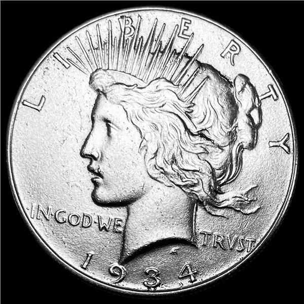 1934 Silver Peace Dollar CHOICE AU