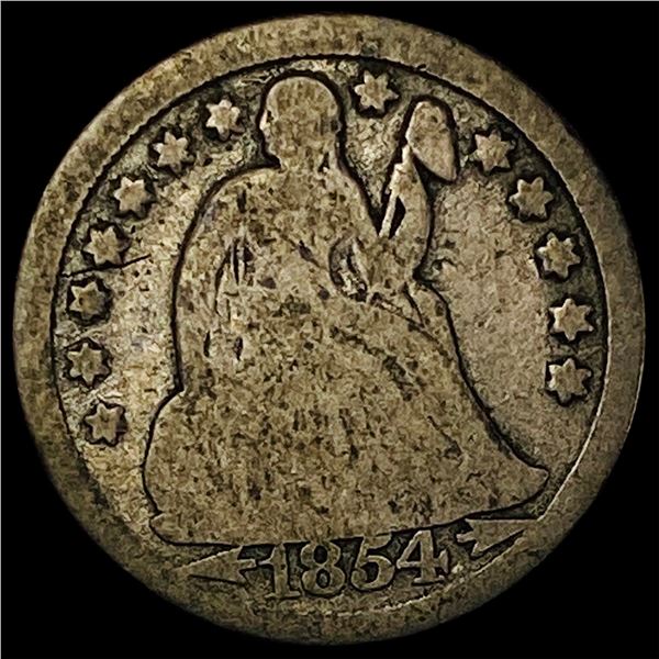1854-O Seated Liberty Dime LIGHTLY CIRCULATED