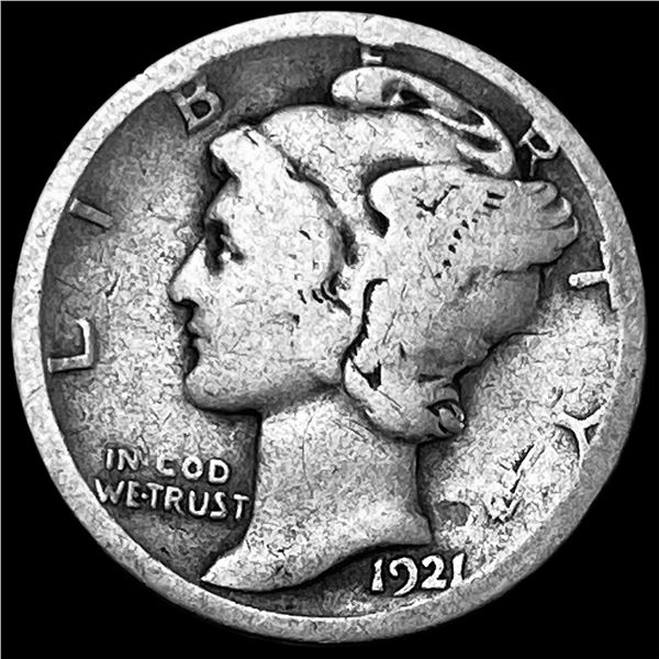 1921-D Silver Mercury Dime NICELY CIRCULATED