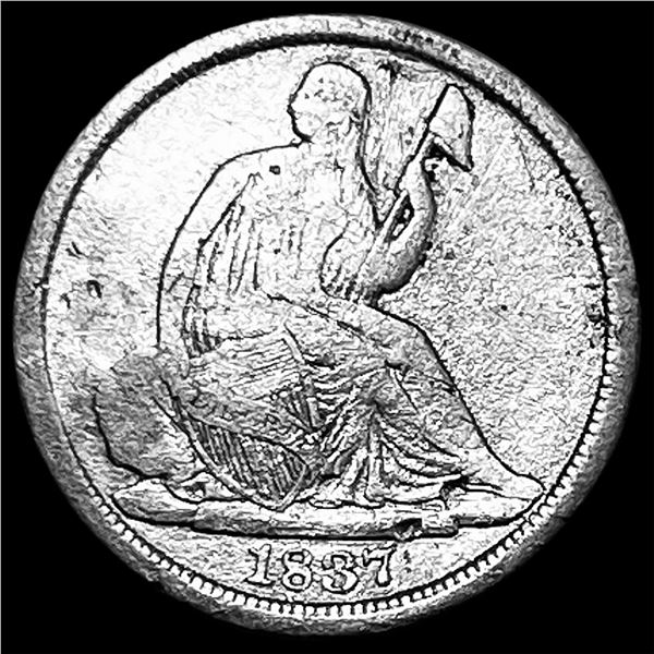 1837 Seated Liberty Half Dime NICELY CIRCULATED