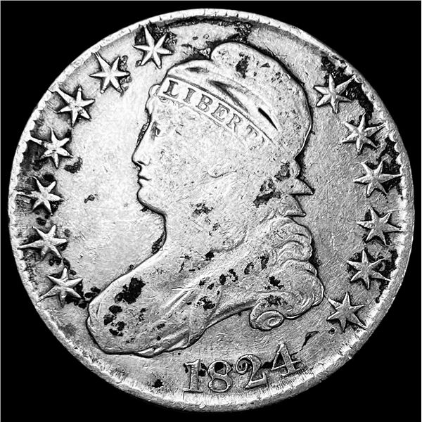 1824 Capped Bust Half Dollar NICELY CIRCULATED
