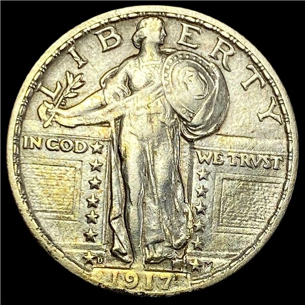 1917-D Type 2 Standing Liberty Quarter NEARLY UNCIRCULATED