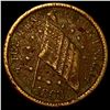 Image 1 : 1863 Civil War Token-The Flag NEARLY UNCIRCULATED