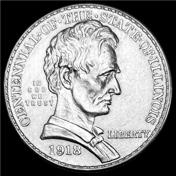 1918 Silver Illinois Half Dollar UNCIRCULATED