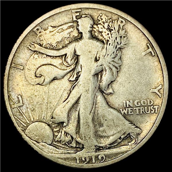 1919-D Walking Liberty Half Dollar LIGHTLY CIRCULATED