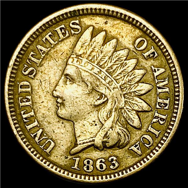 1863 Indian Head Cent NEARLY UNCIRCULATED
