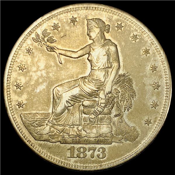 1873 Silver Trade Dollar NEARLY UNCIRCULATED
