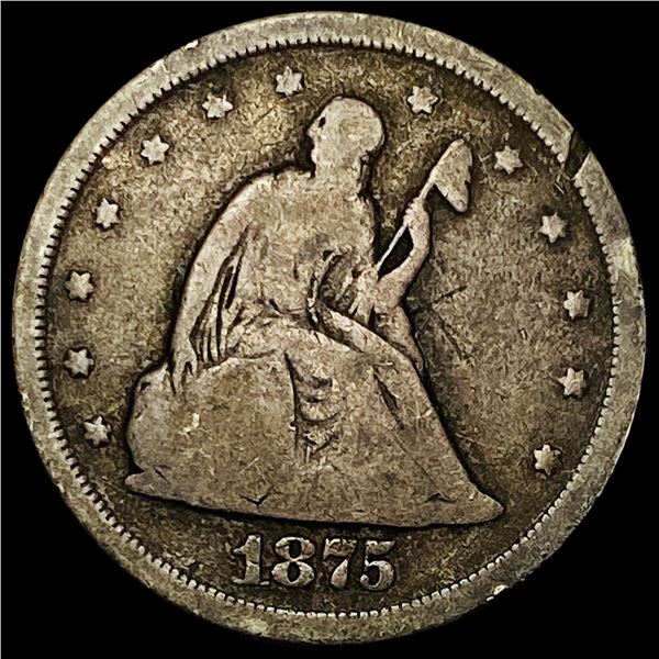 1875-S Twenty Cent Piece ABOUT UNCIRCULATED