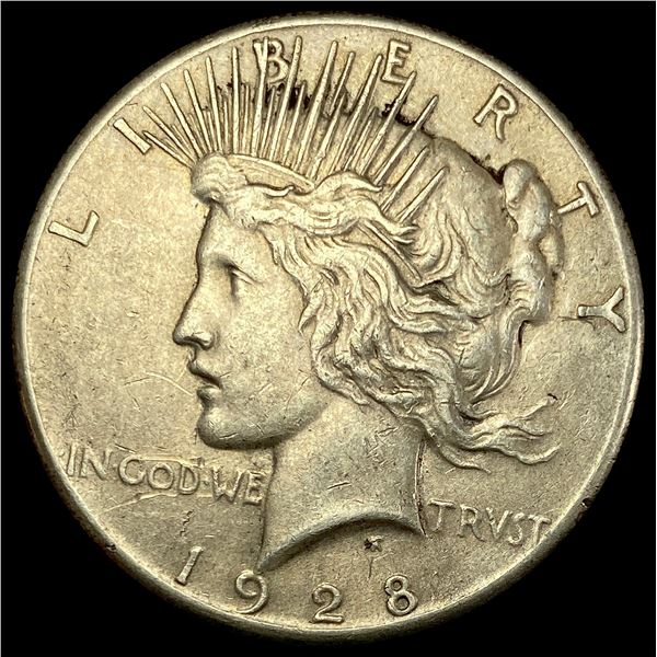 1928 Silver Peace Dollar CLOSELY UNCIRCULATED