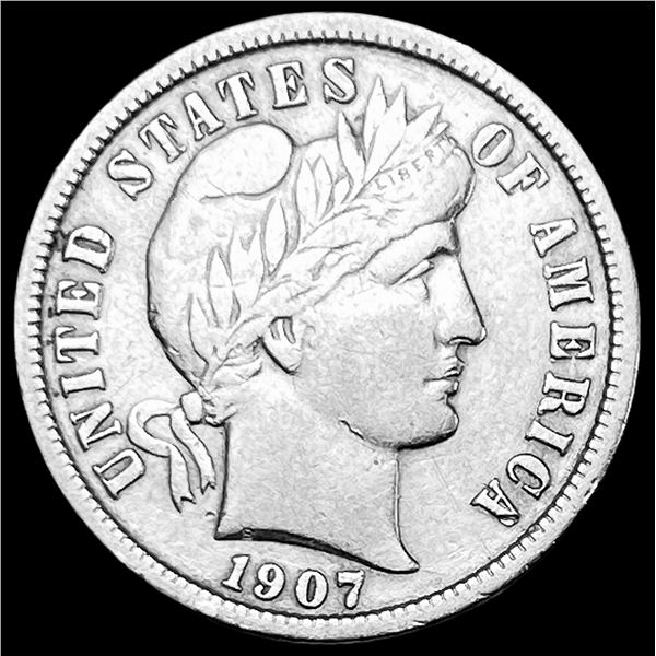1907-S Silver Barber Dime CLOSELY UNCIRCULATED