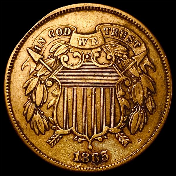 1865 Copper Two-Cent Piece CLOSELY UNCIRCULATED