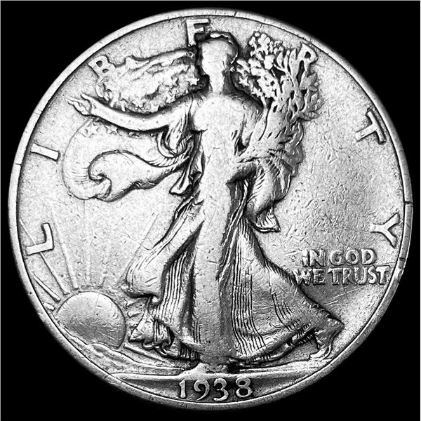 1938-D Walking Liberty Half Dollar LIGHTLY CIRCULATED