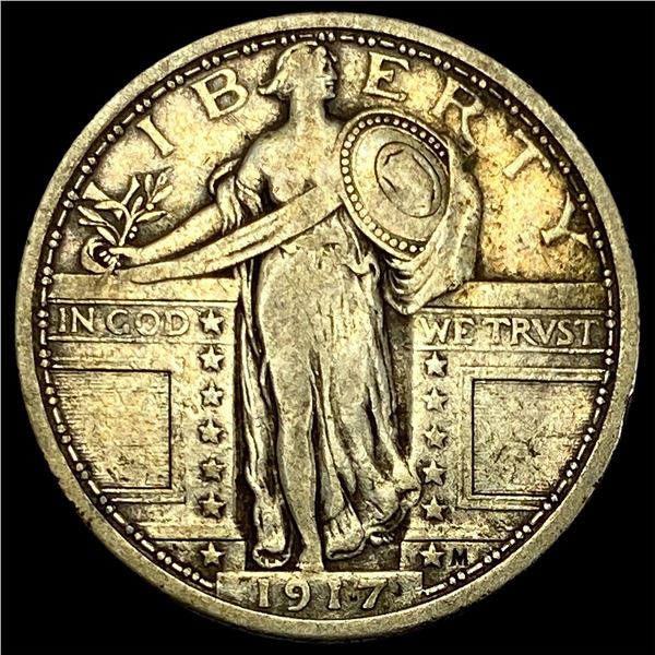 1917 Type 1 Standing Liberty Quarter ABOUT UNCIRCULATED