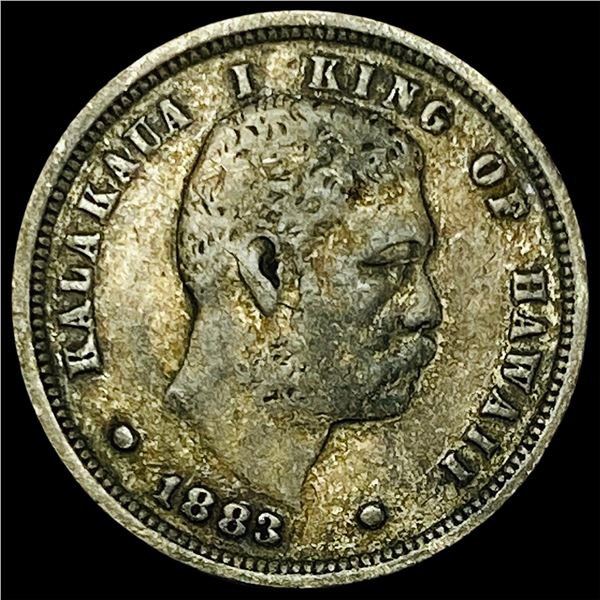 1883 Hawaii Silver Dime NEARLY UNCIRCULATED