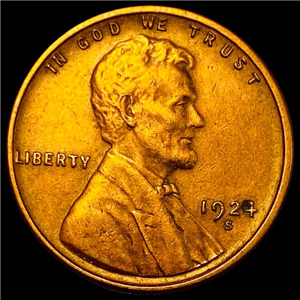 1924-S Lincoln Wheat Cent CLOSELY UNCIRCULATED