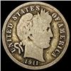 Image 1 : 1911-S Silver Barber Dime NICELY CIRCULATED