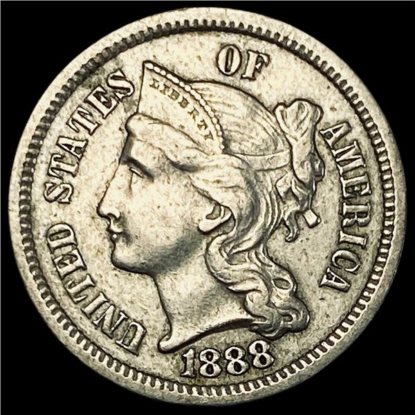 1888 Nickel Three-Cent Piece CLOSELY UNCIRCULATED