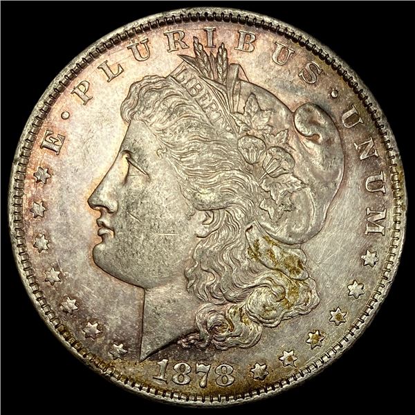 1878 8TF Toned Silver Morgan Dollar UNCIRCULATED