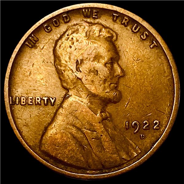 1922-D Lincoln Wheat Cent LIGHTLY CIRCULATED