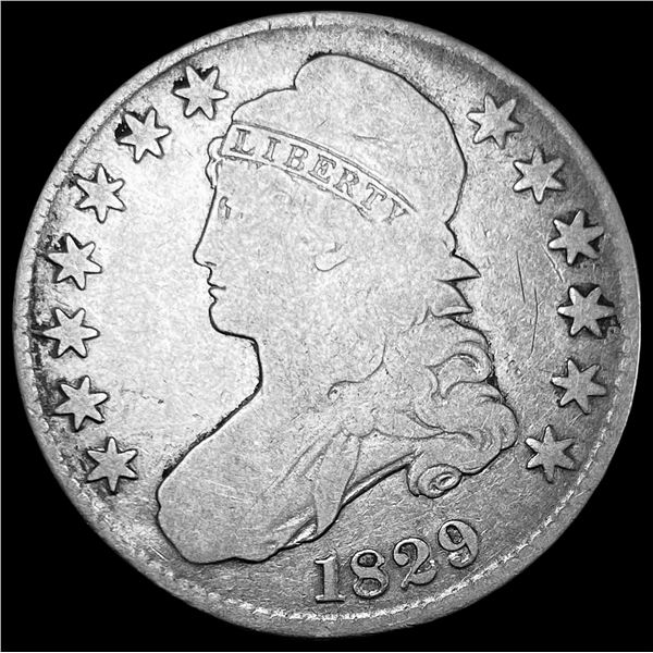 1829 Capped Bust Half Dollar LIGHTLY CIRCULATED