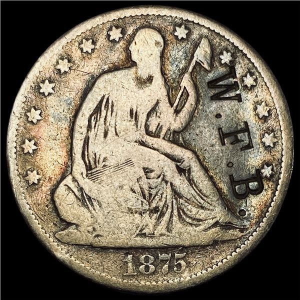 1875-CC Seated Liberty Half Dollar HIGH GRADE