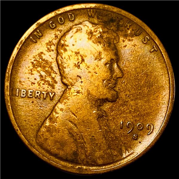 1909-S Lincoln Wheat Cent NICELY CIRCULATED