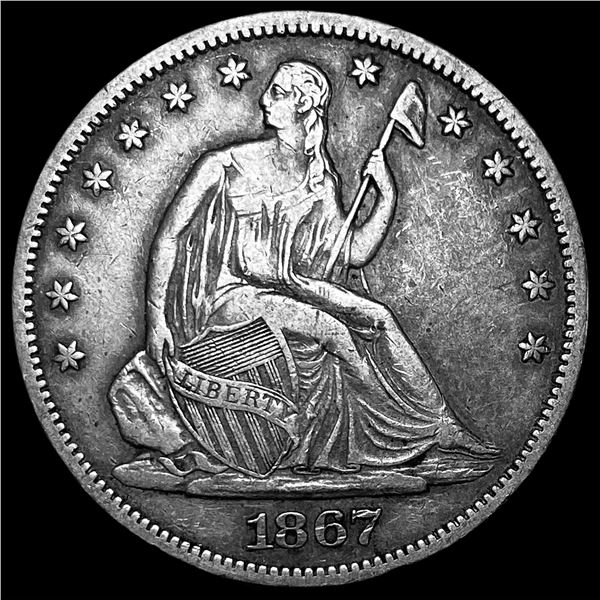 1867-S Seated Liberty Half Dollar NEARLY UNCIRCULATED