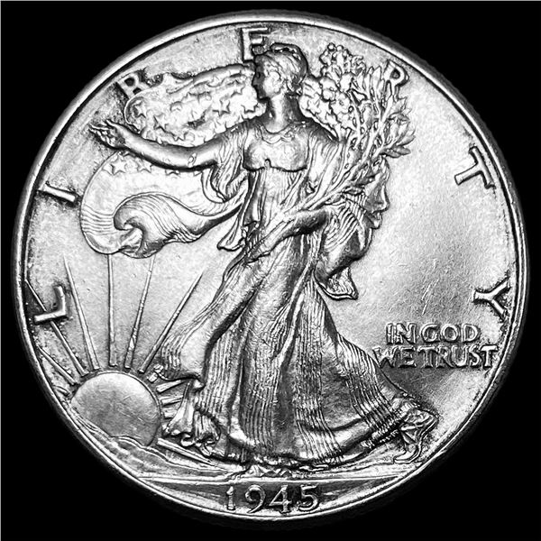 1945 Walking Liberty Half Dollar CLOSELY UNCIRCULATED