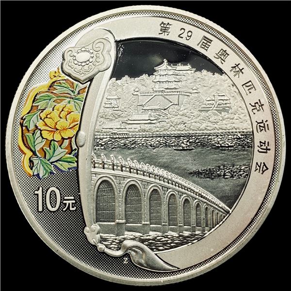2008 China Silver 10 Yuan Olympics CHOICE PROOF