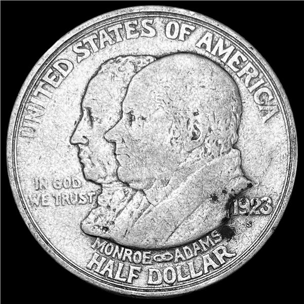 1923-S Silver Monroe Half Dollar LIGHTLY CIRCULATED