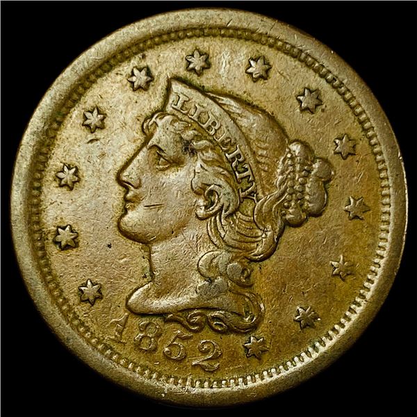 1852 Braided Hair Large Cent NEARLY UNCIRCULATED
