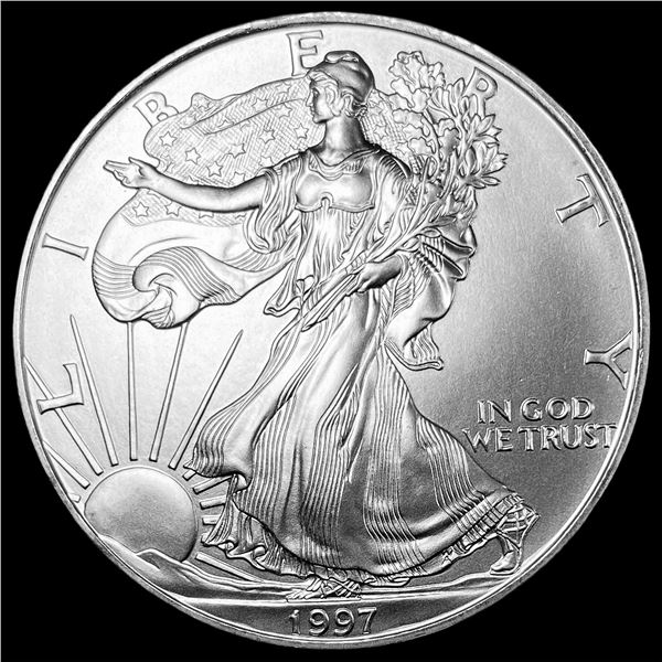 1997 1oz Silver American Eagle $1 SUPERB GEM BU