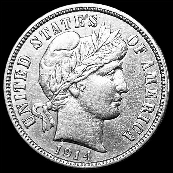 1914-D Silver Barber Dime CLOSELY UNCIRCULATED