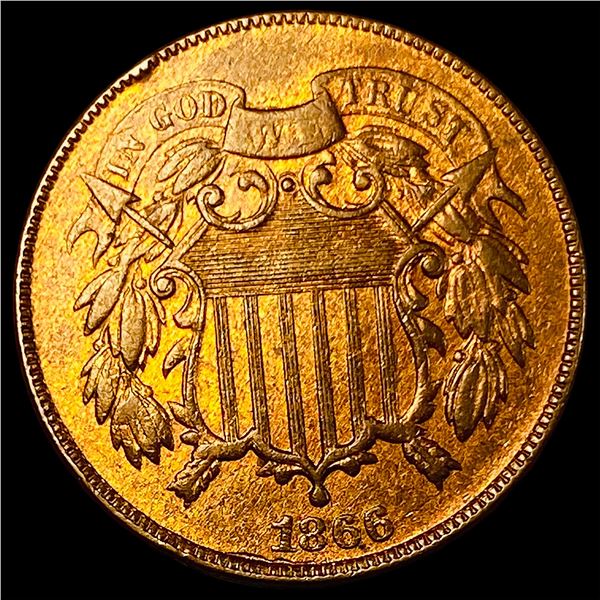 1866 Copper 2 Cents UNCIRCULATED