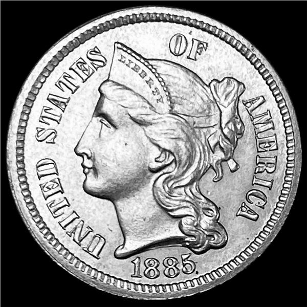 1885 Nickel Three-Cent Piece CHOICE PROOF