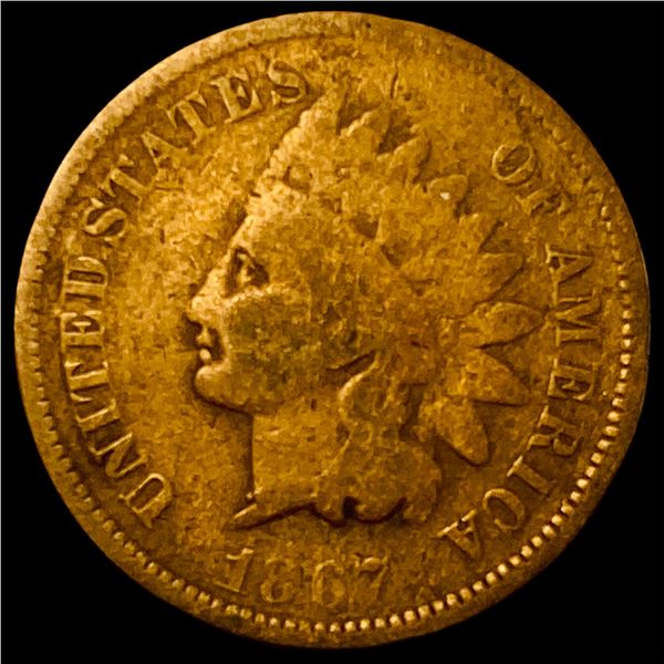 1867 Indian Head Cent NICELY CIRCULATED