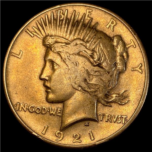 1921 Silver Peace Dollar NEARLY UNCIRCULATED