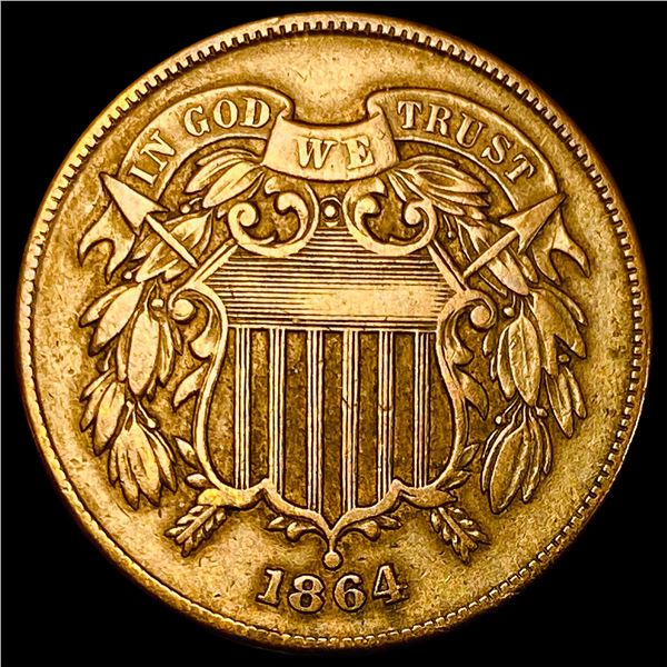 1864 Bronze Two-Cent Piece ABOUT UNCIRCULATED