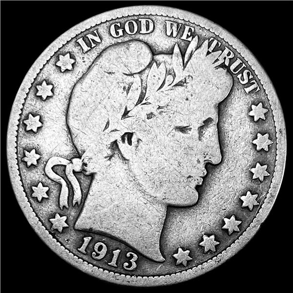 1913 Silver Barber Half Dollar LIGHTLY CIRCULATED