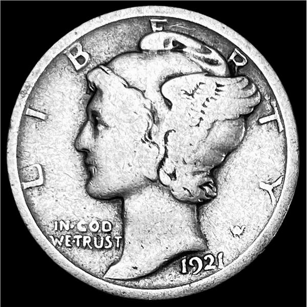 1921 Silver Mercury Dime LIGHTLY CIRCULATED