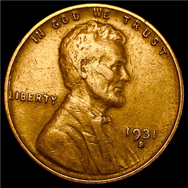 1931-S Lincoln Wheat Cent ABOUT UNCIRCULATED