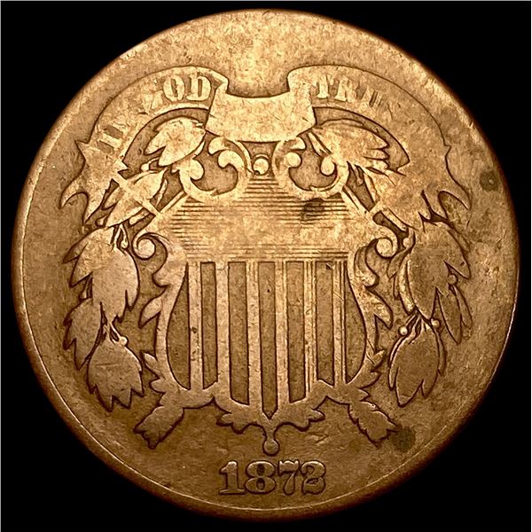 1872 Copper Two-Cent Piece LIGHTLY CIRCULATED