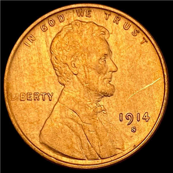 1914-S Bronze Lincoln Wheat Cent CLOSELY UNCIRCULATED