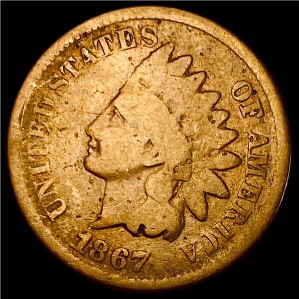 1867 Indian Head Cent NICELY CIRCULATED