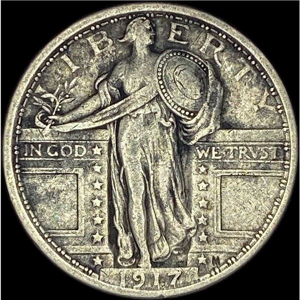 1917 Type 1 Standing Liberty Quarter NEARLY UNCIRCULATED