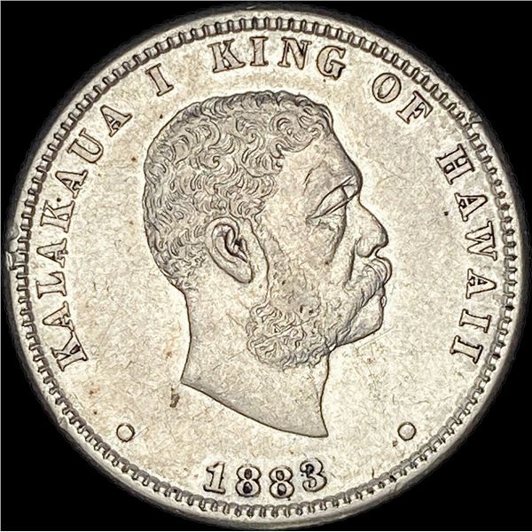 1883 Hawaii Silver 1/4 Dollar CLOSELY UNCIRCULATED
